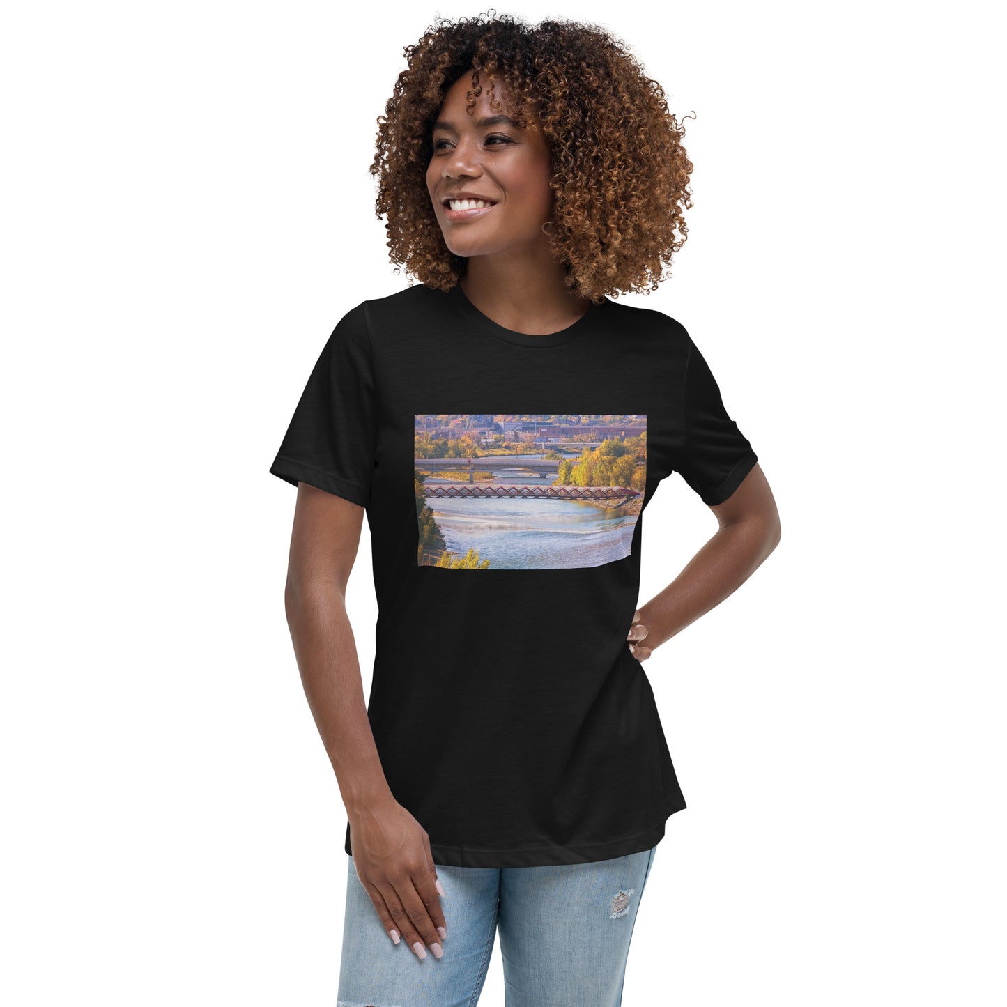 Women's Relaxed T-Shirt - Peace Bridge McHugh Bluff Fall