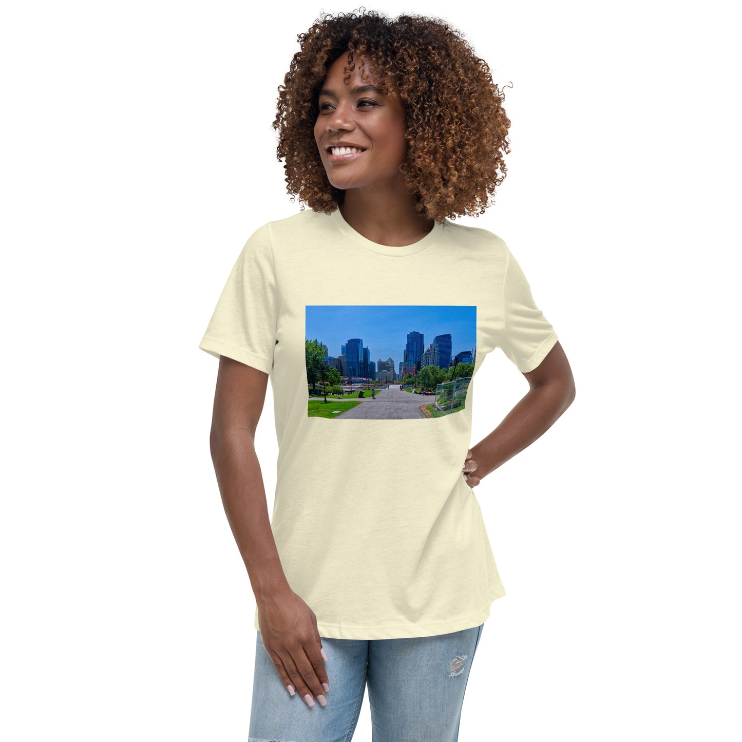 Women's Relaxed T-Shirt - Downtown Calgary Prince's Island Park HDR
