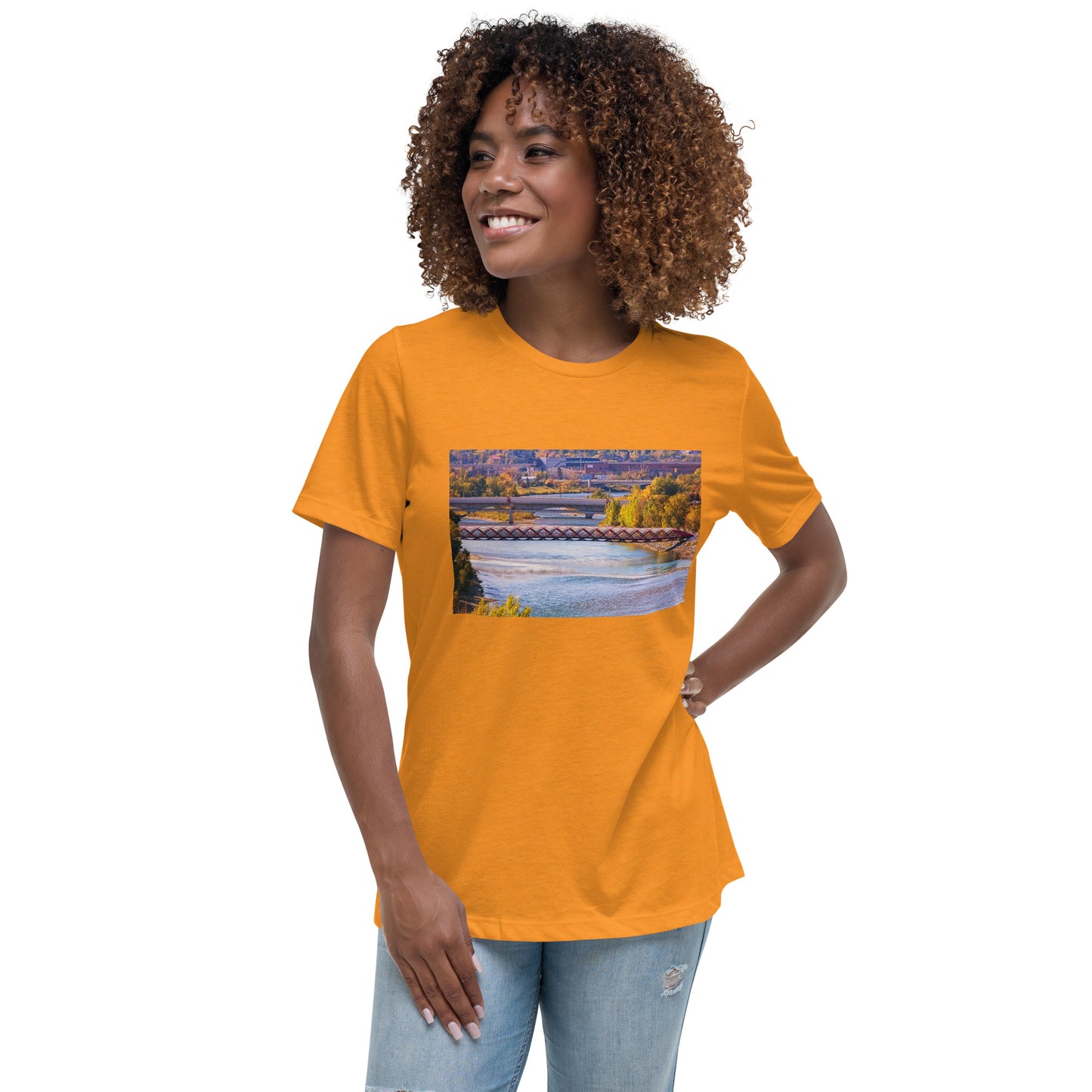 Women's Relaxed T-Shirt - Peace Bridge McHugh Bluff Fall