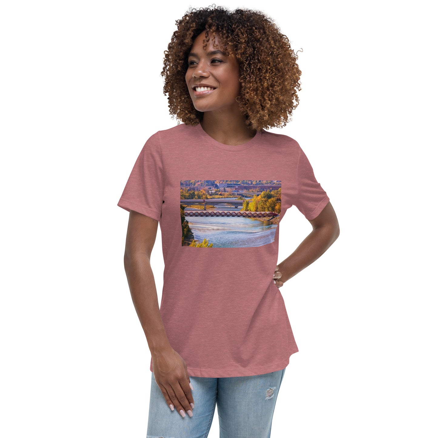 Women's Relaxed T-Shirt - Peace Bridge McHugh Bluff Fall