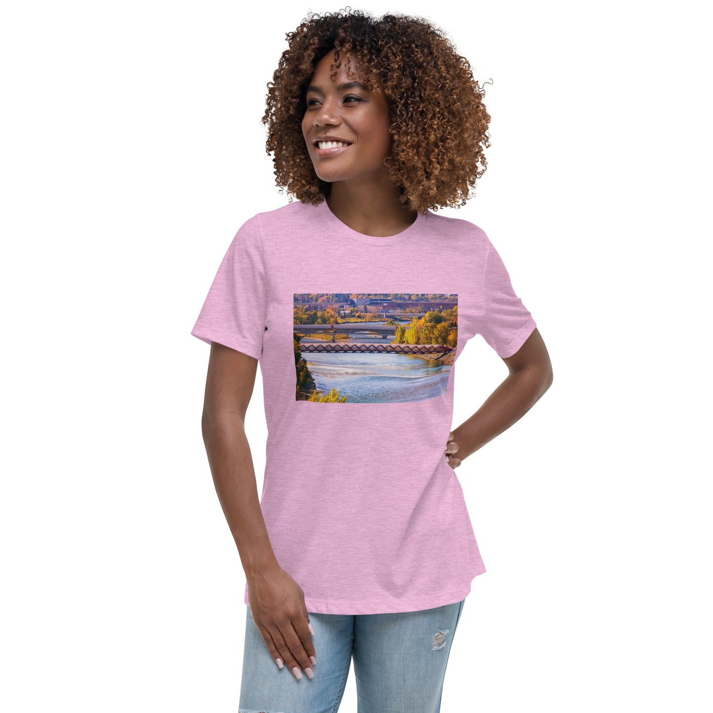 Women's Relaxed T-Shirt - Peace Bridge McHugh Bluff Fall