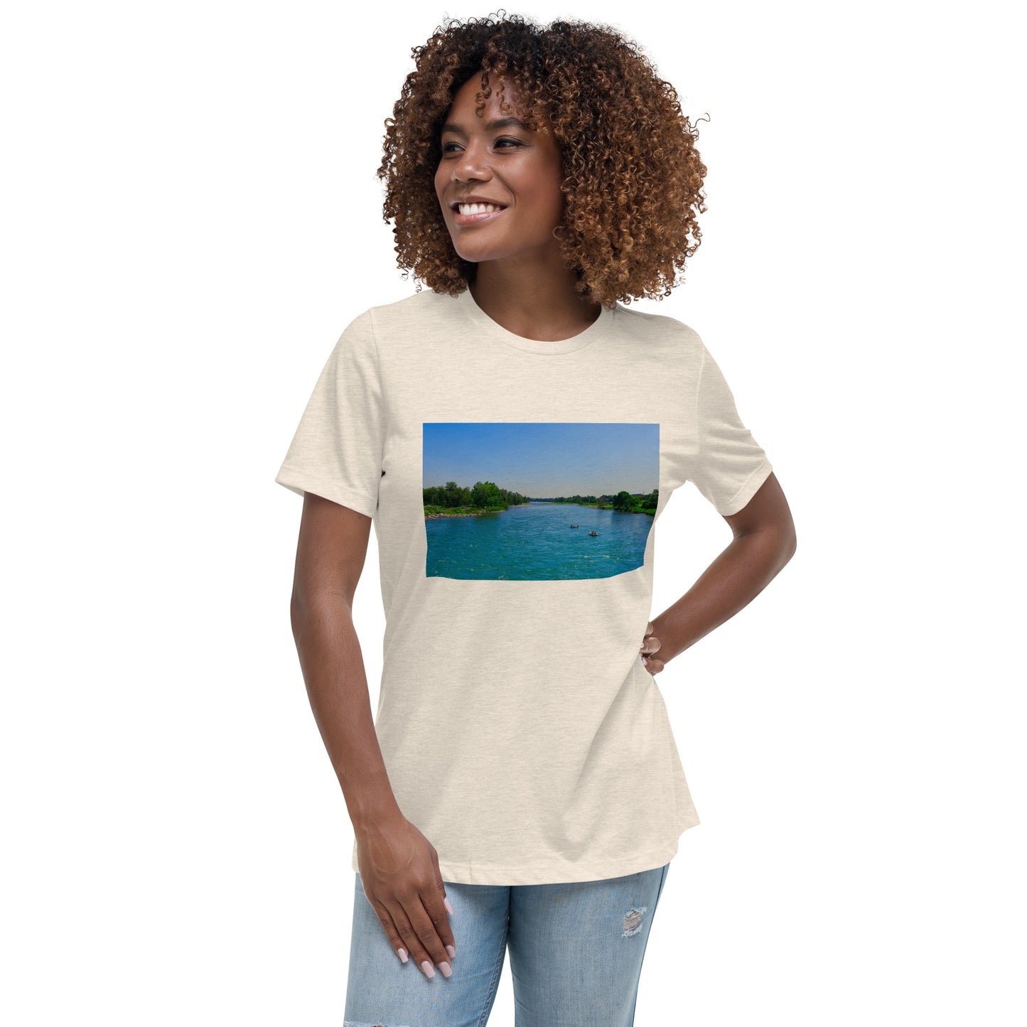 Women's Relaxed T-Shirt - Bow River George C. King Bridge
