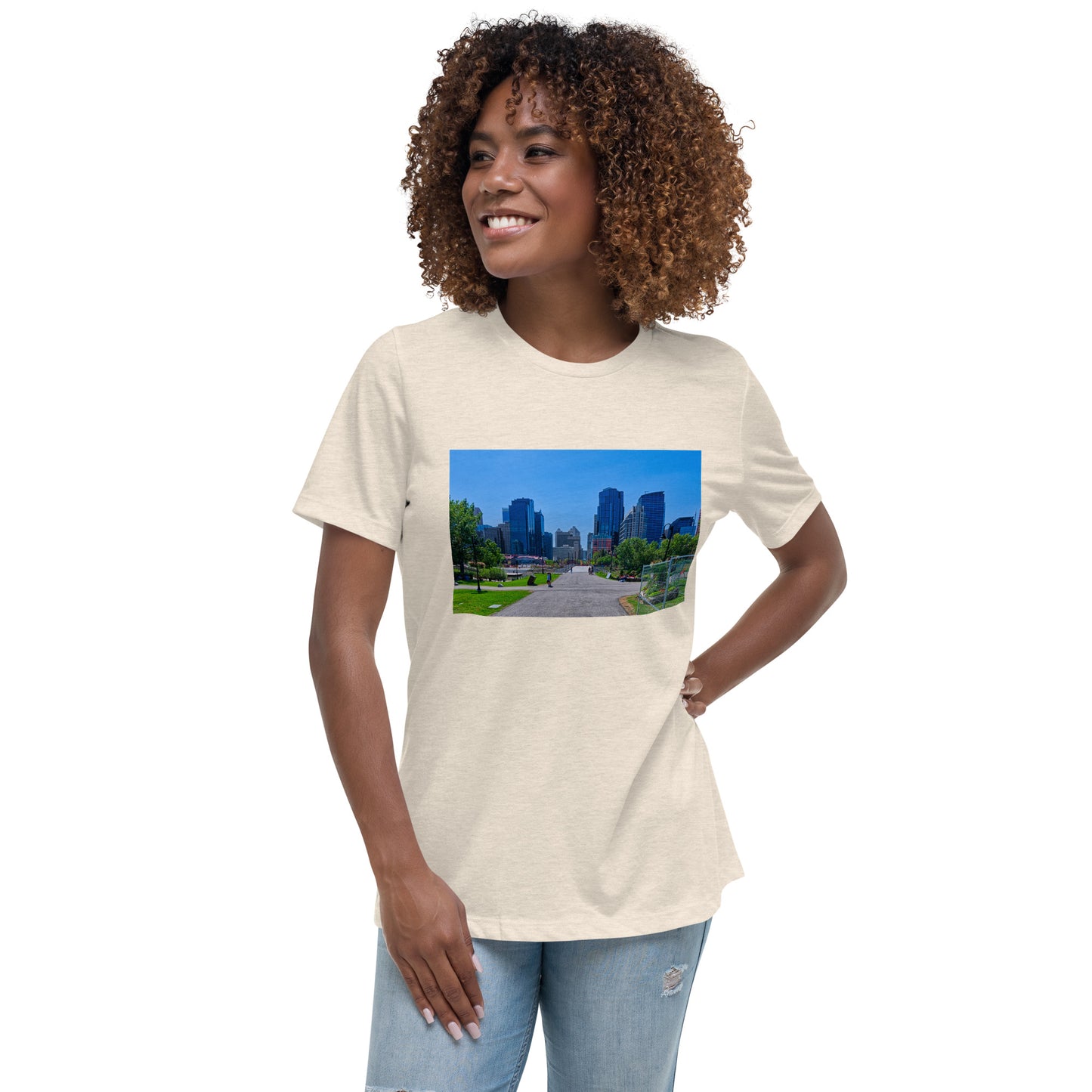 Women's Relaxed T-Shirt - Downtown Calgary Prince's Island Park HDR