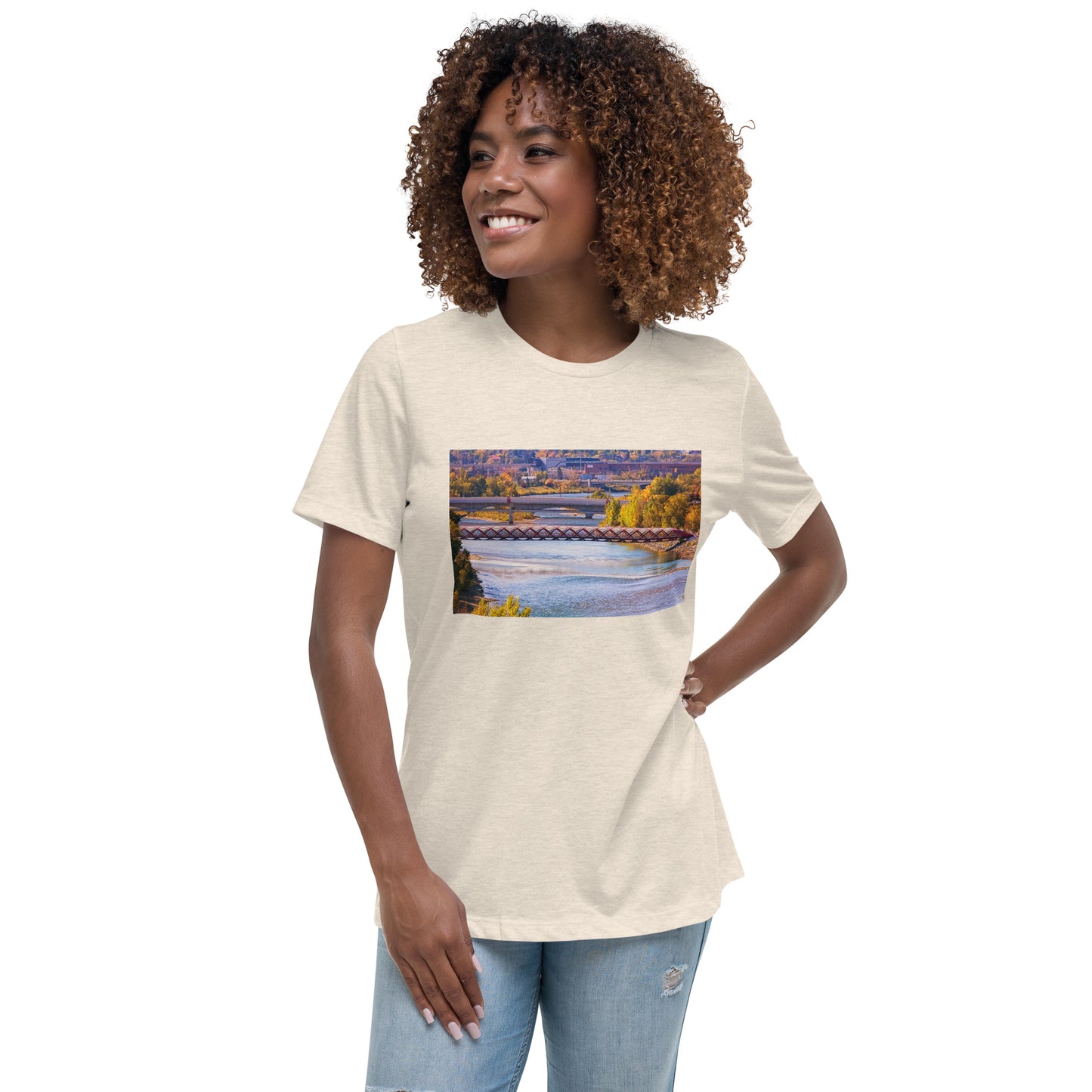 Women's Relaxed T-Shirt - Peace Bridge McHugh Bluff Fall