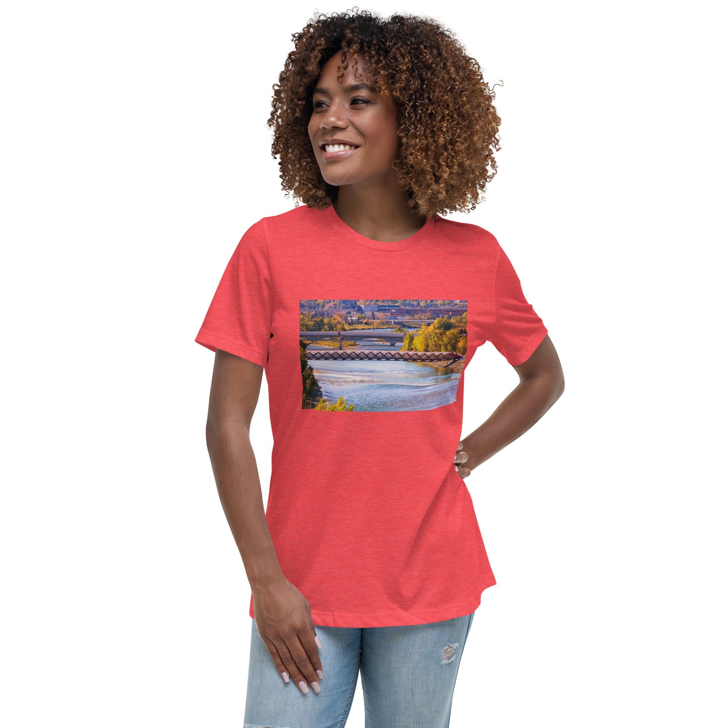 Women's Relaxed T-Shirt - Peace Bridge McHugh Bluff Fall