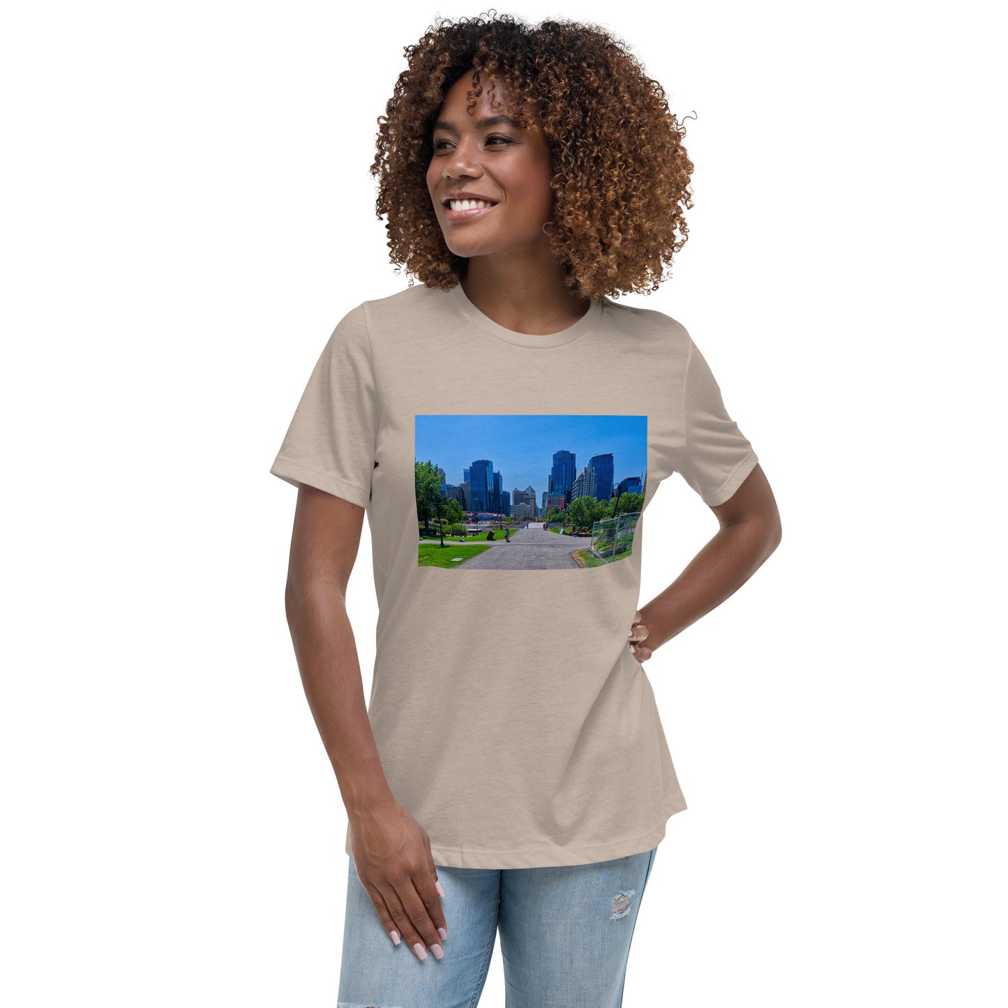 Women's Relaxed T-Shirt - Downtown Calgary Prince's Island Park HDR