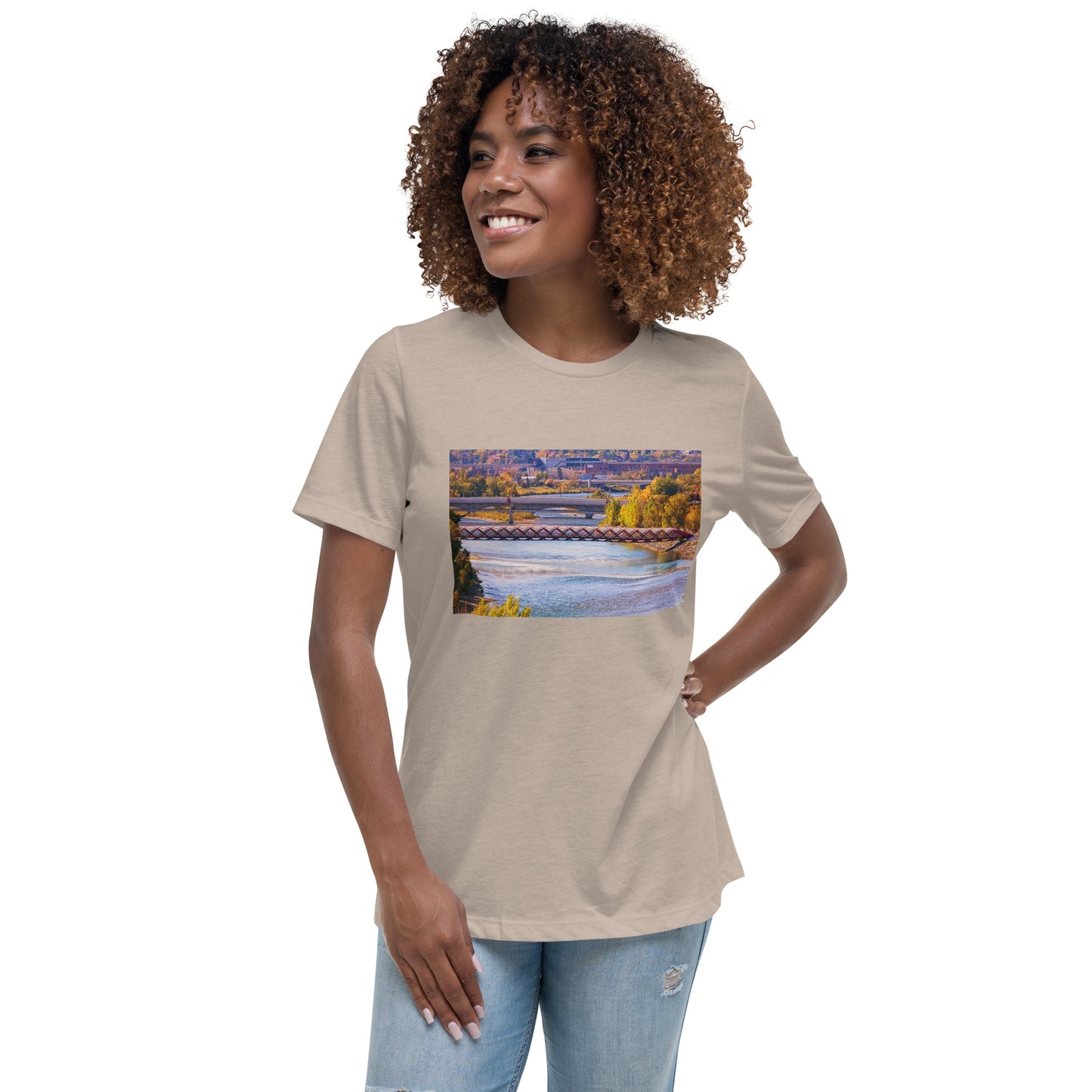 Women's Relaxed T-Shirt - Peace Bridge McHugh Bluff Fall