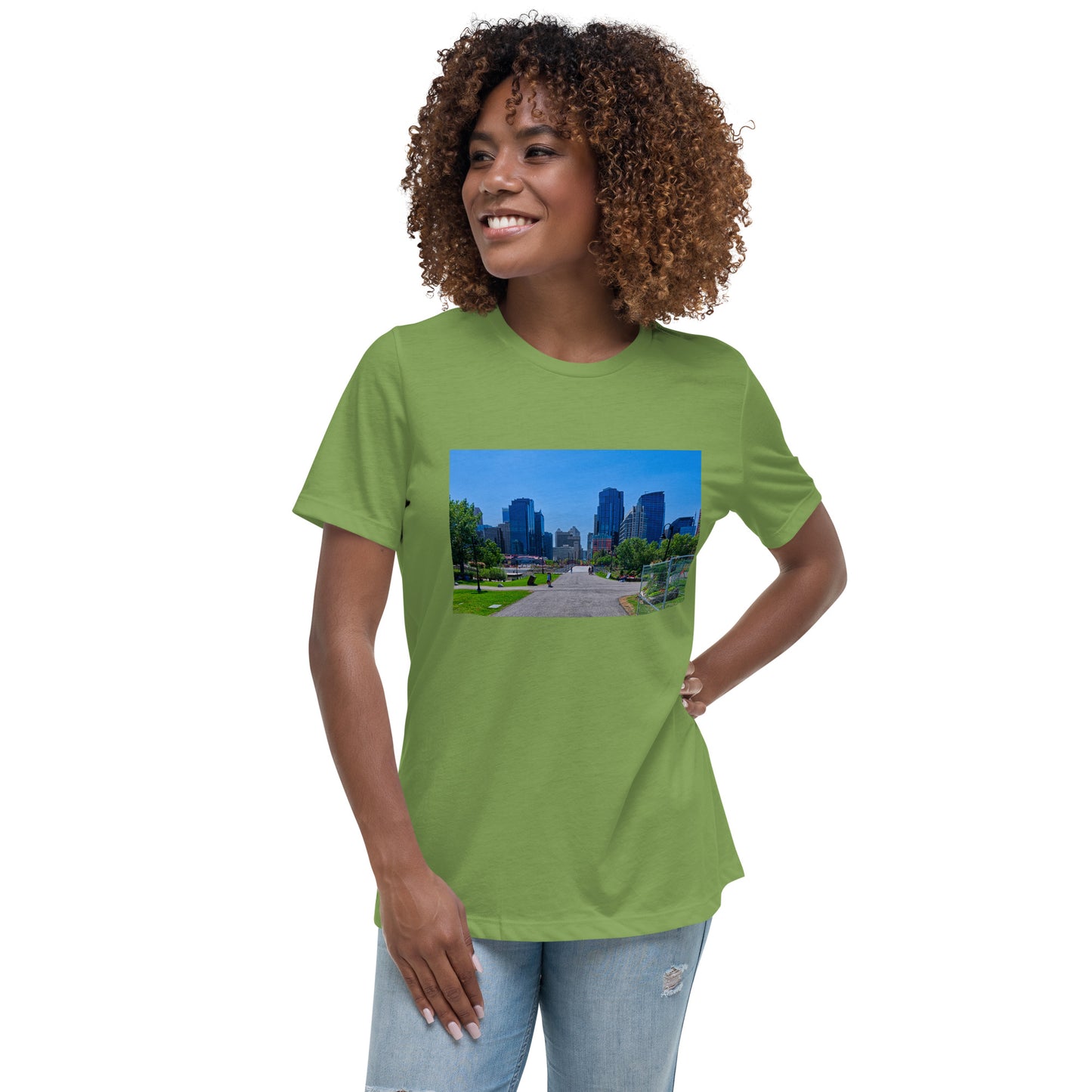Women's Relaxed T-Shirt - Downtown Calgary Prince's Island Park HDR