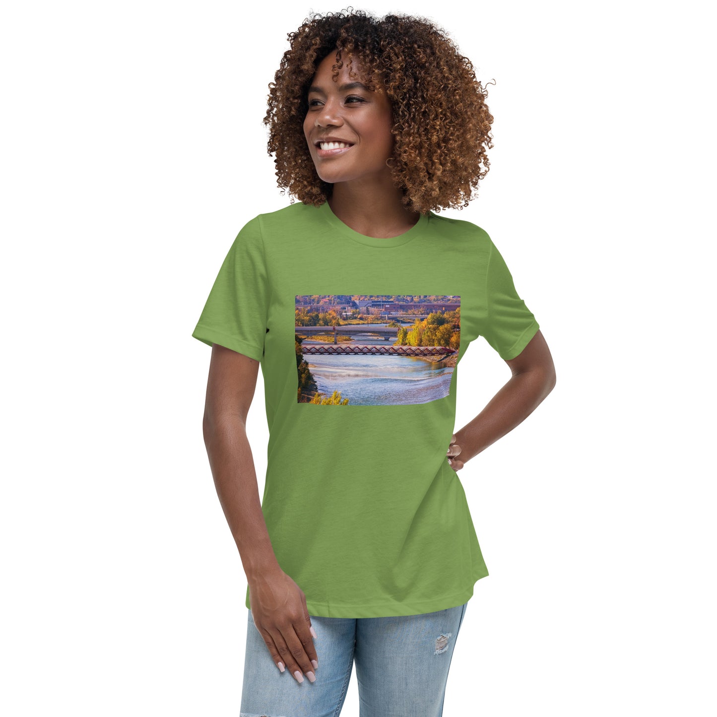 Women's Relaxed T-Shirt - Peace Bridge McHugh Bluff Fall