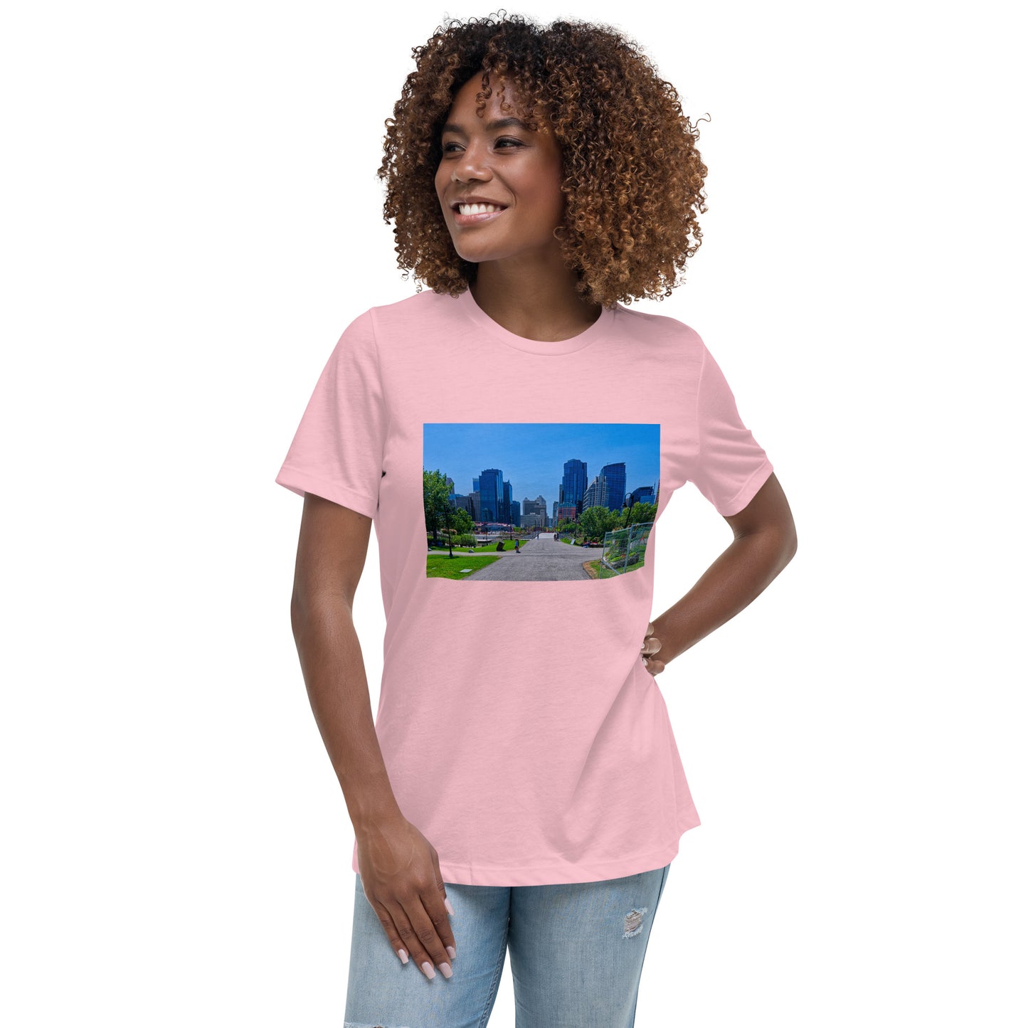 Women's Relaxed T-Shirt - Downtown Calgary Prince's Island Park HDR