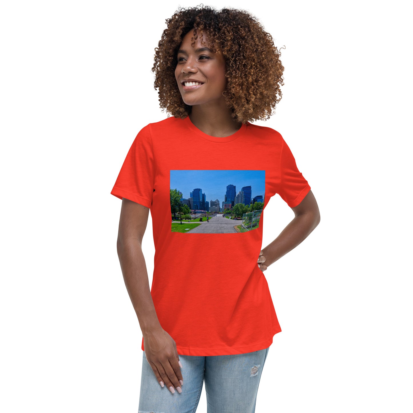 Women's Relaxed T-Shirt - Downtown Calgary Prince's Island Park HDR