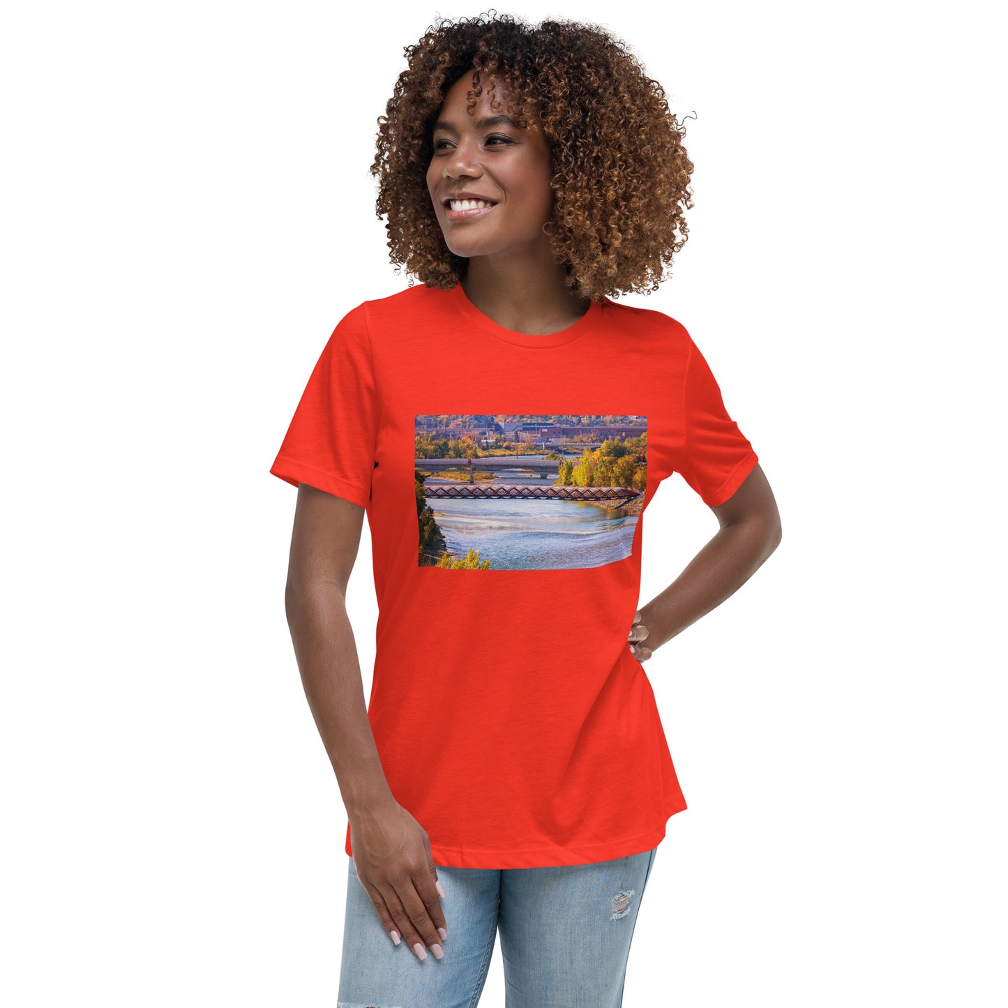 Women's Relaxed T-Shirt - Peace Bridge McHugh Bluff Fall