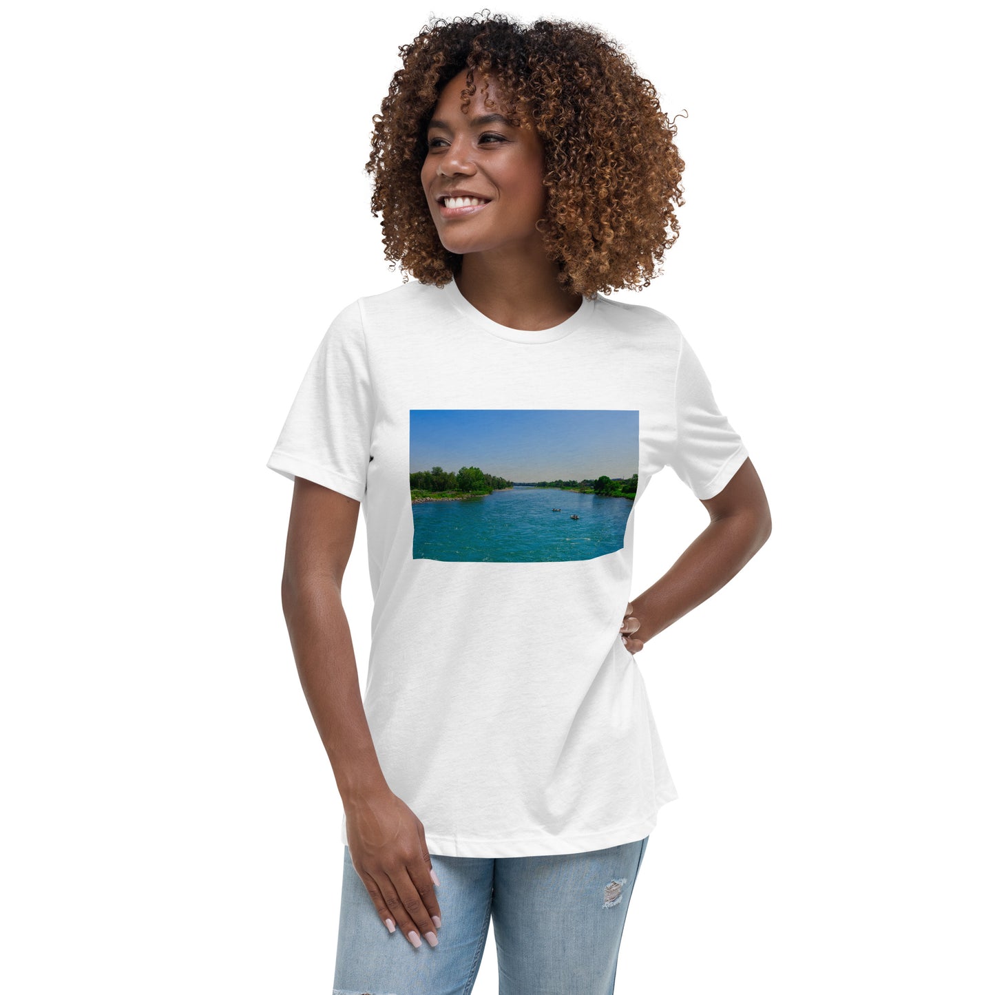 Women's Relaxed T-Shirt - Bow River George C. King Bridge