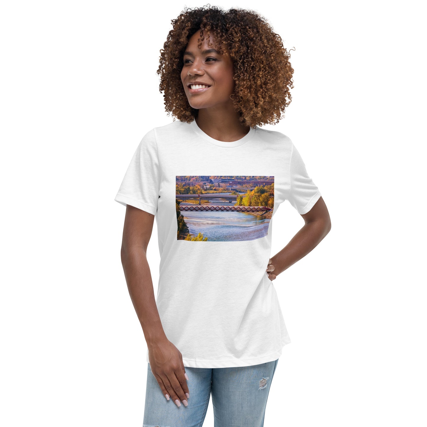 Women's Relaxed T-Shirt - Peace Bridge McHugh Bluff Fall