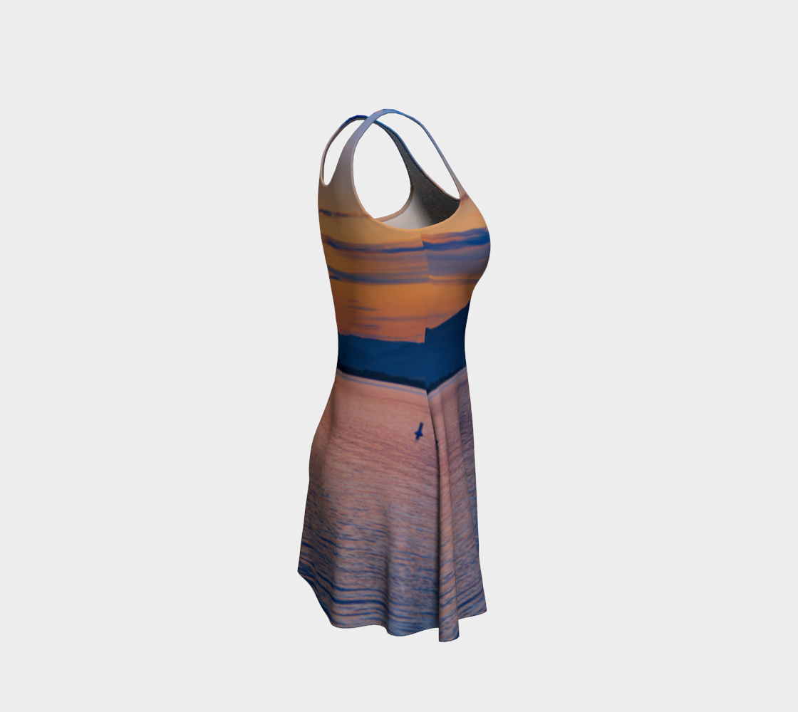 Flare Dress - Penticton Okanagan Lake Sunset