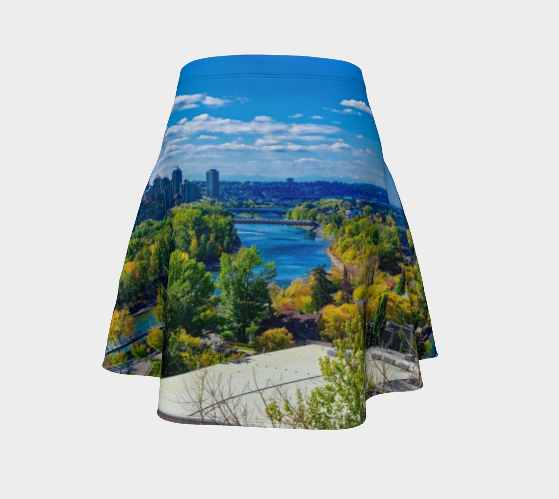 Women's Flare Skirt - Bow River Peace Bridge McHugh Bluff HDR