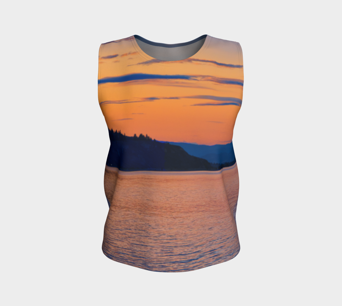 Women's All-Over Loose Regular Tank Top - Penticton Okanagan Lake Sunset