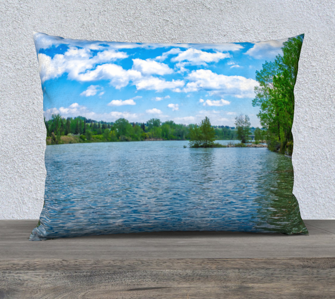 26x20 Pillow Case - Bow River Bowness Park