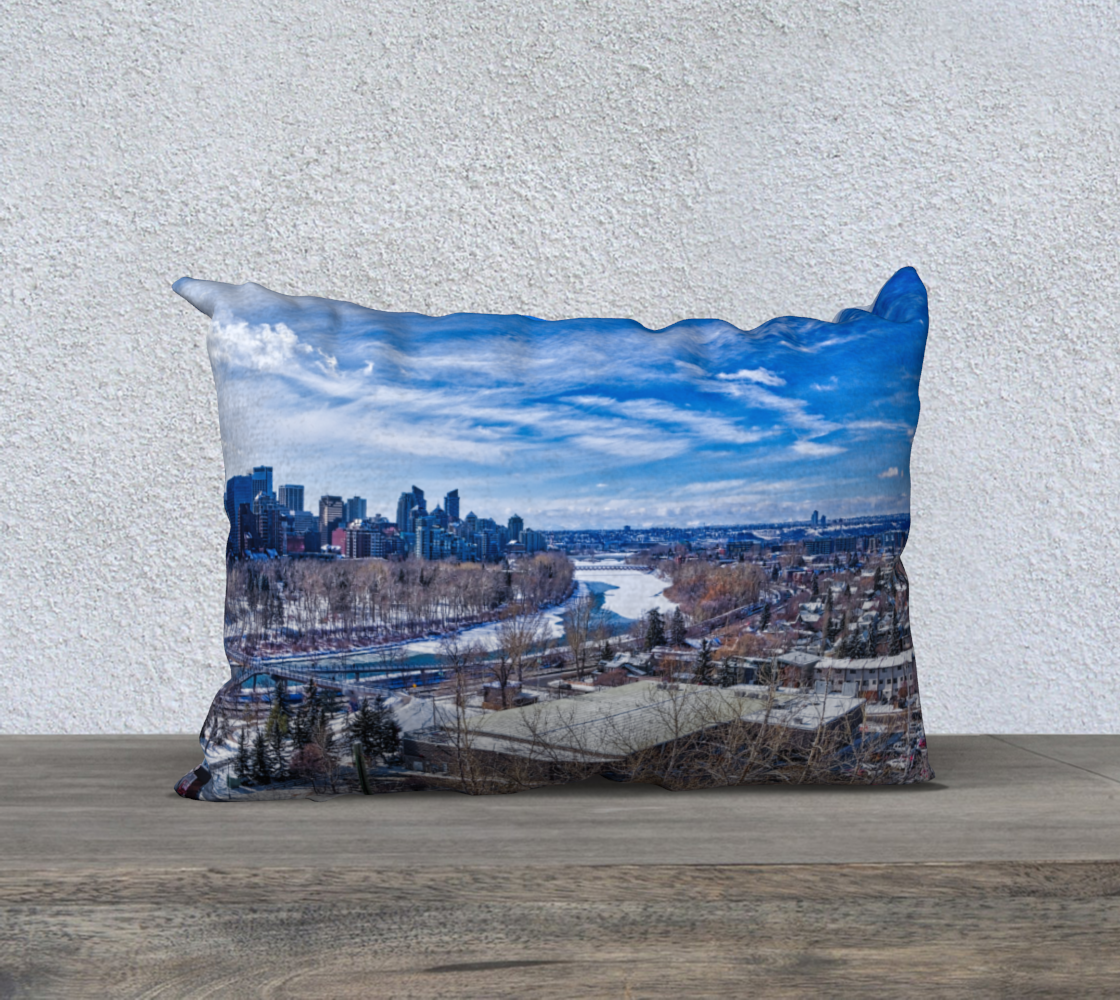 20x14 Pillow Case - McHugh Bluff Winter HDR