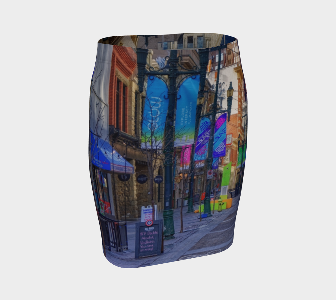 Women's Fitted Skirt - Downtown Calgary Stephen Avenue