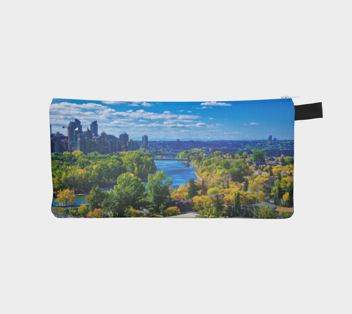 Pencil Case - Bow River Peace Bridge McHugh Bluff Fall HDR