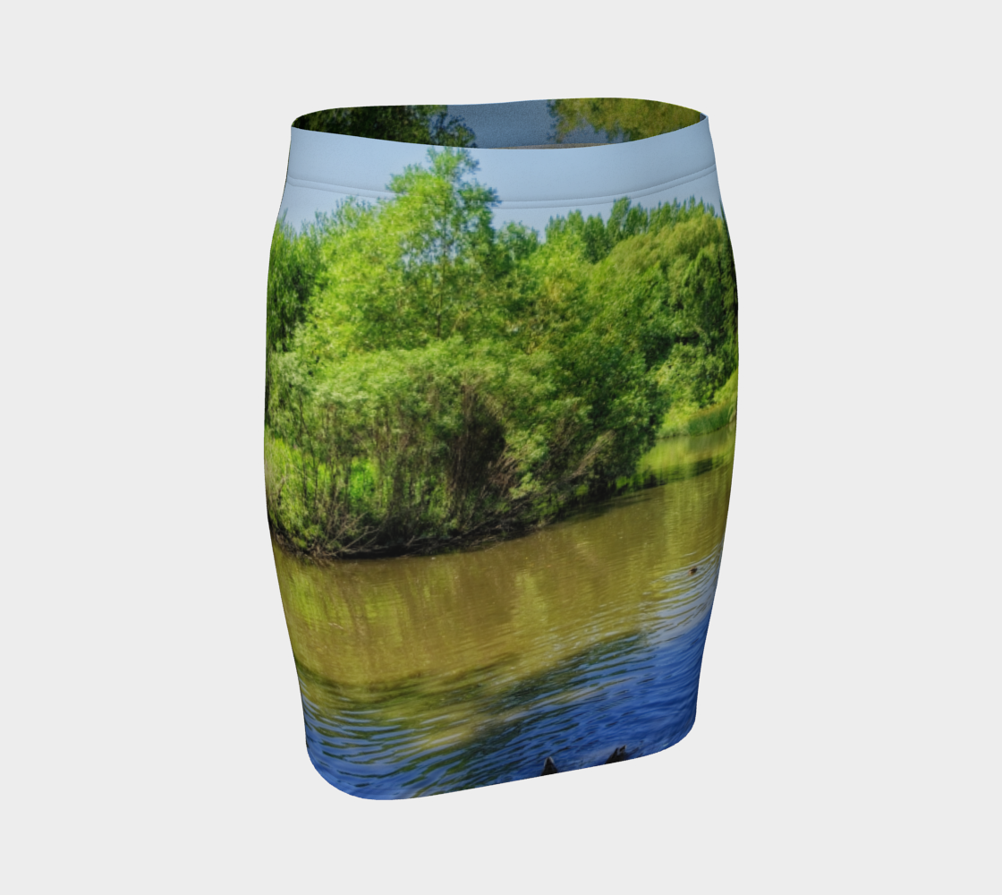 Women's Fitted Skirt - Confederation Park Pond