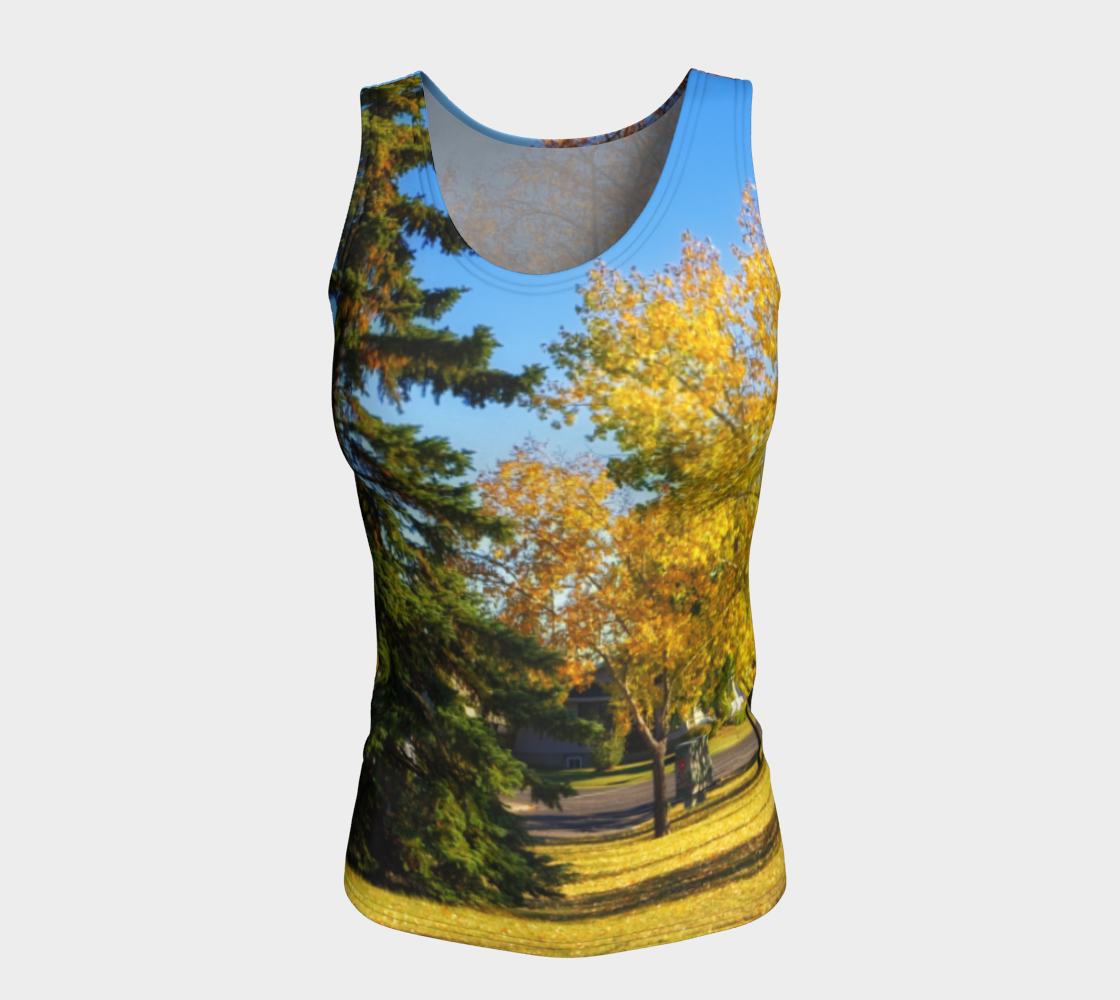 Women's All-Over Fitted Regular Tank Top - Calgary in the Fall