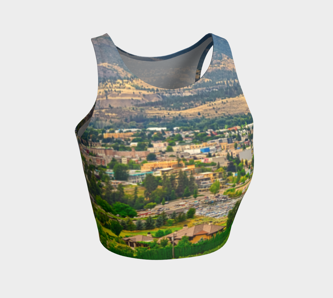 Women's Athletic Crop Top - Penticton Munson Mountain