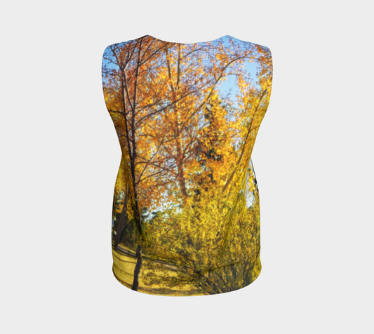 Women's All-Over Loose Long Tank Top - Calgary in the Fall