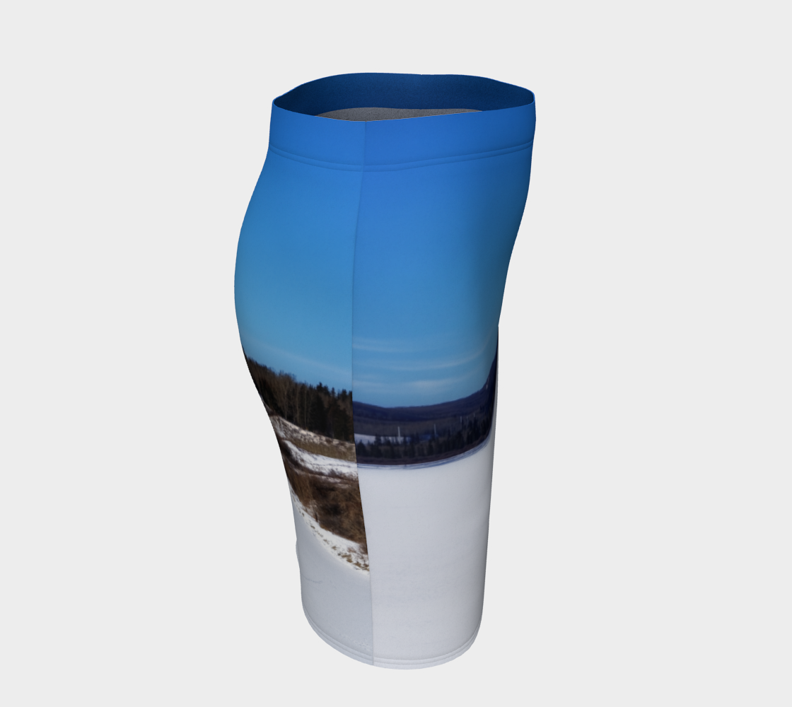 Women's Fitted Skirt - Glenmore Reservoir Winter
