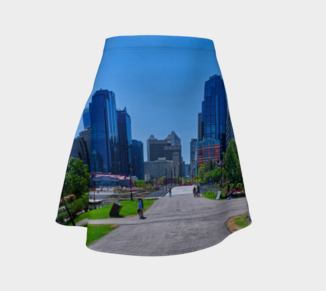 Women's Flare Skirt - Downtown Calgary Prince's Island Park HDR
