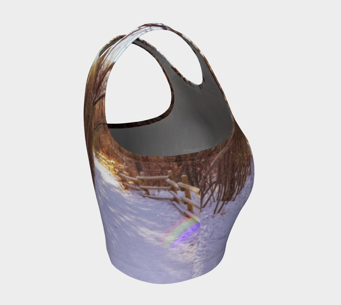 Women's Athletic Crop Top - Riverdale Park Forest Winter