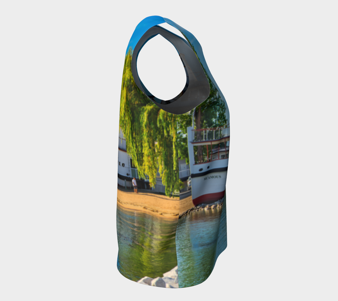 Women's All-Over Loose Long Tank Top - SS Sicamous
