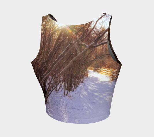 Women's Athletic Crop Top - Riverdale Park Forest Winter