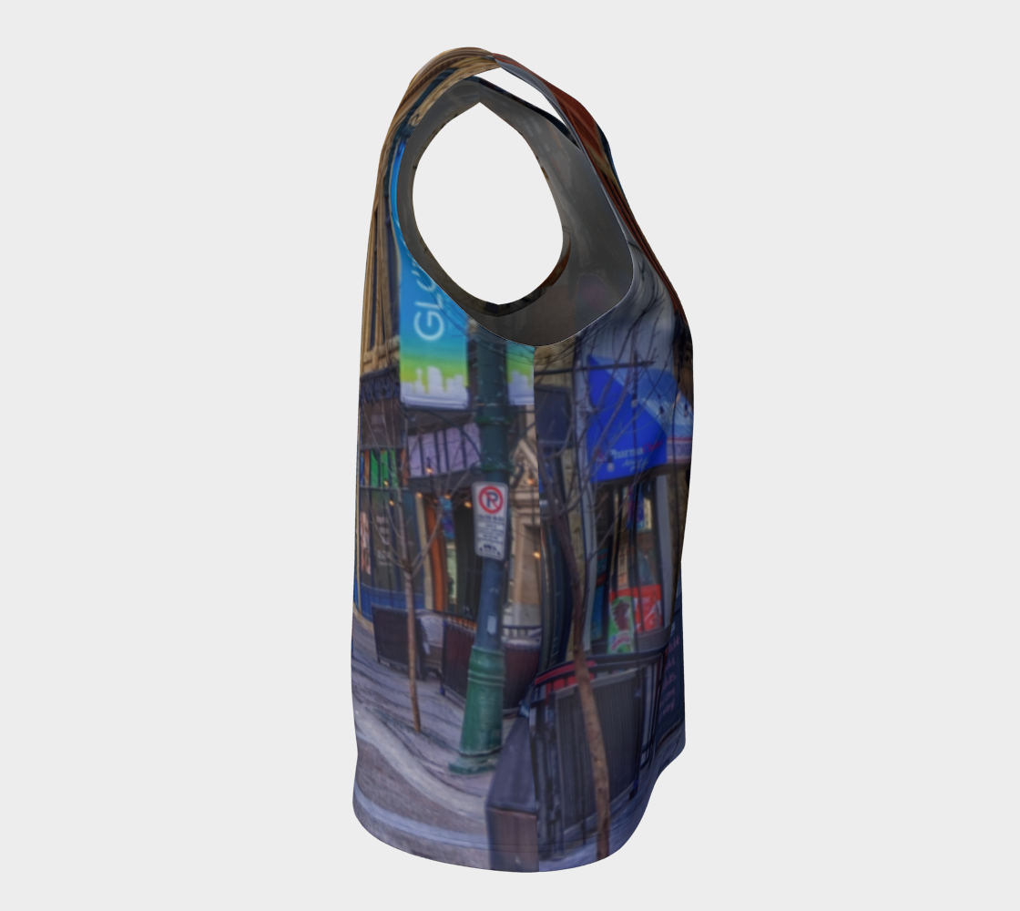 Women's All-Over Loose Long Tank Top - Downtown Calgary Stephen Avenue