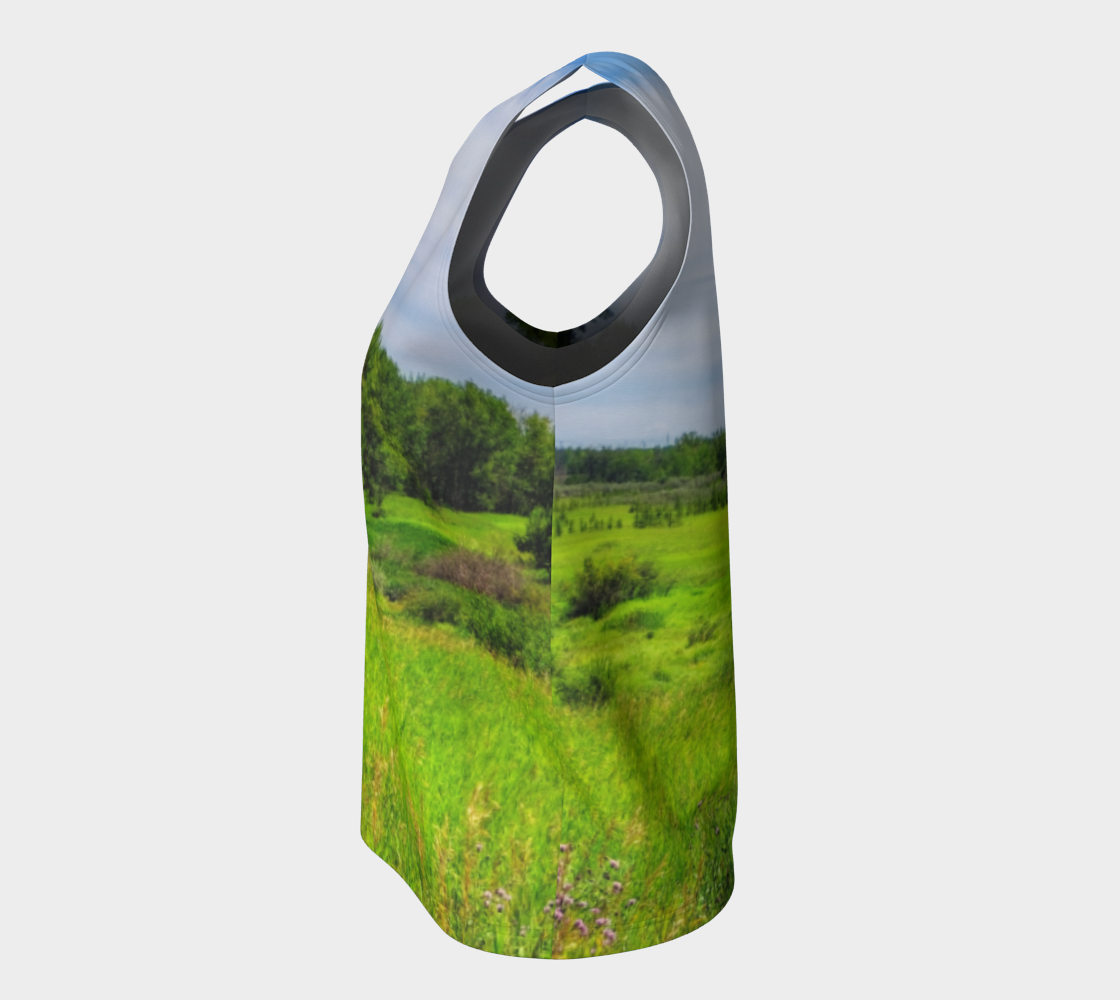 Women's All-Over Loose Regular Tank Top - Fish Creek Park Votier's Flats Meadow