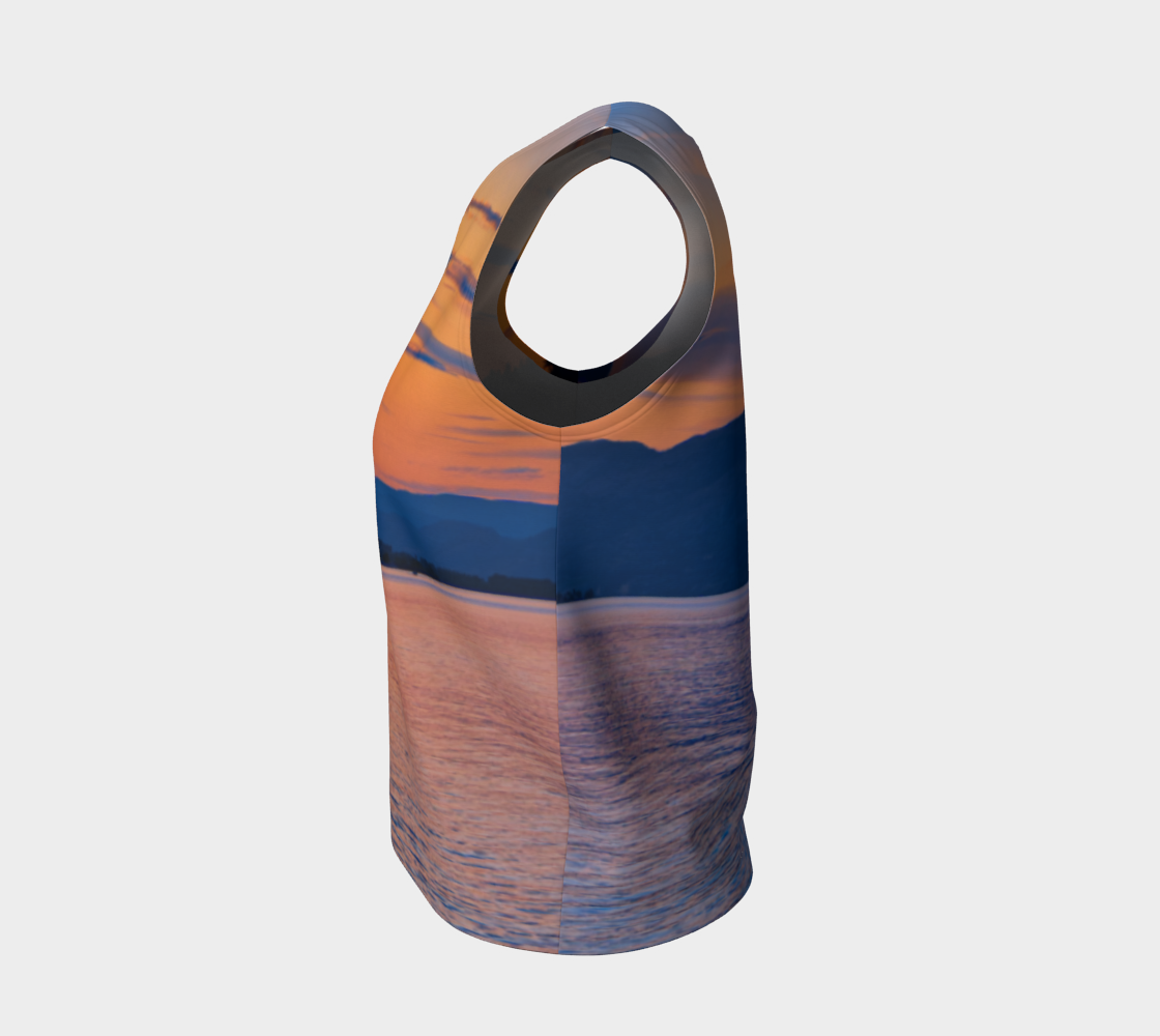 Women's All-Over Loose Regular Tank Top - Penticton Okanagan Lake Sunset