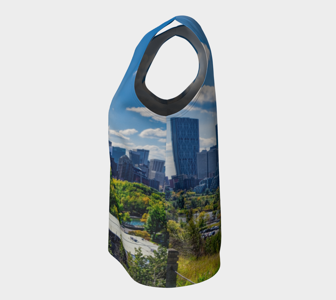 Women's Loose Regular Tank Top - Downtown Calgary McHugh Bluff Fall