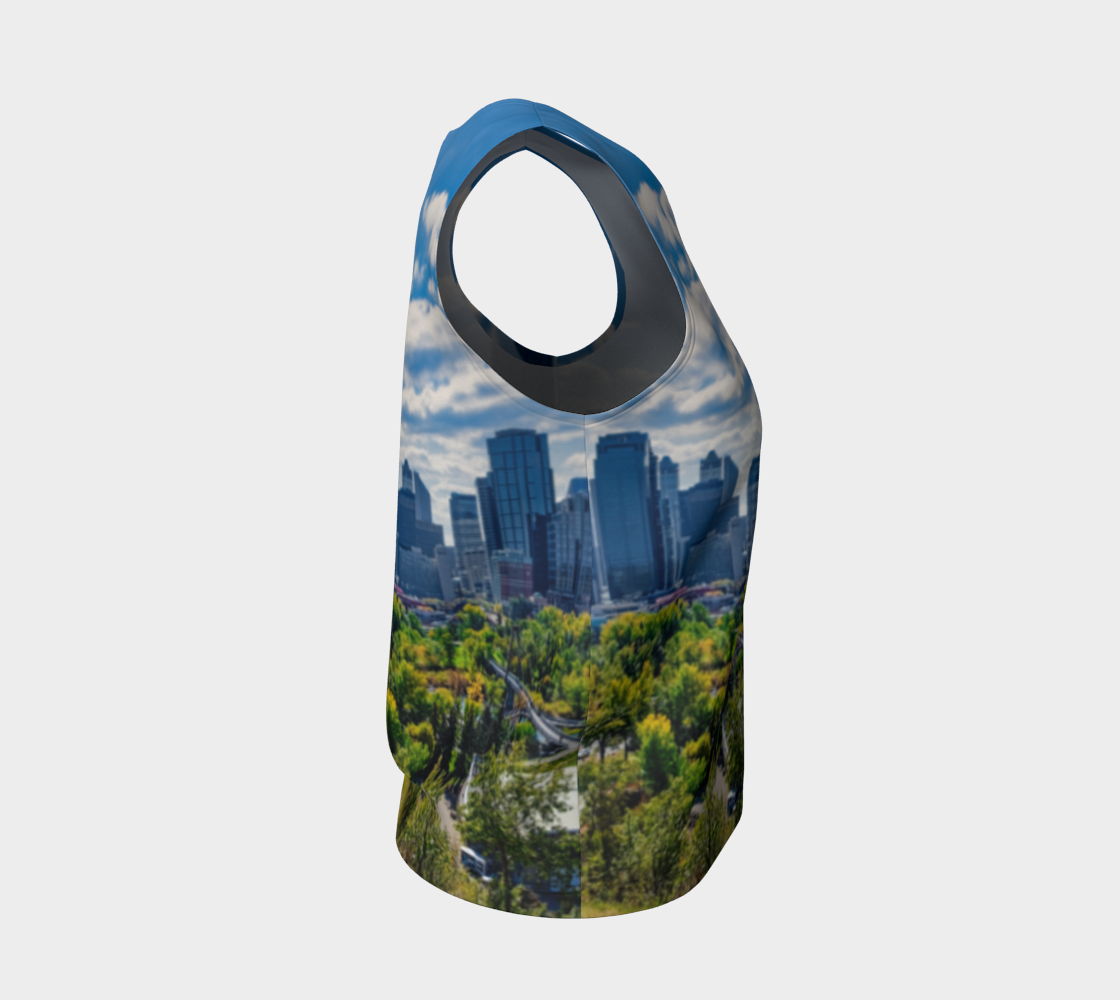 Women's Loose Regular Tank Top - Downtown Calgary McHugh Bluff Fall