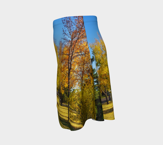 Women's Flare Skirt - Calgary in the Fall