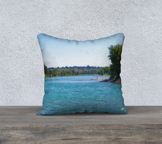 18x18 Pillow Case - 2022 Bowness Park Bow River