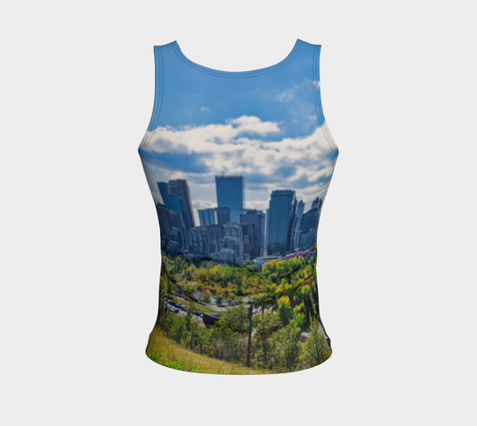 Women's Fitted Regular Tank Top - Downtown Calgary McHugh Bluff Fall