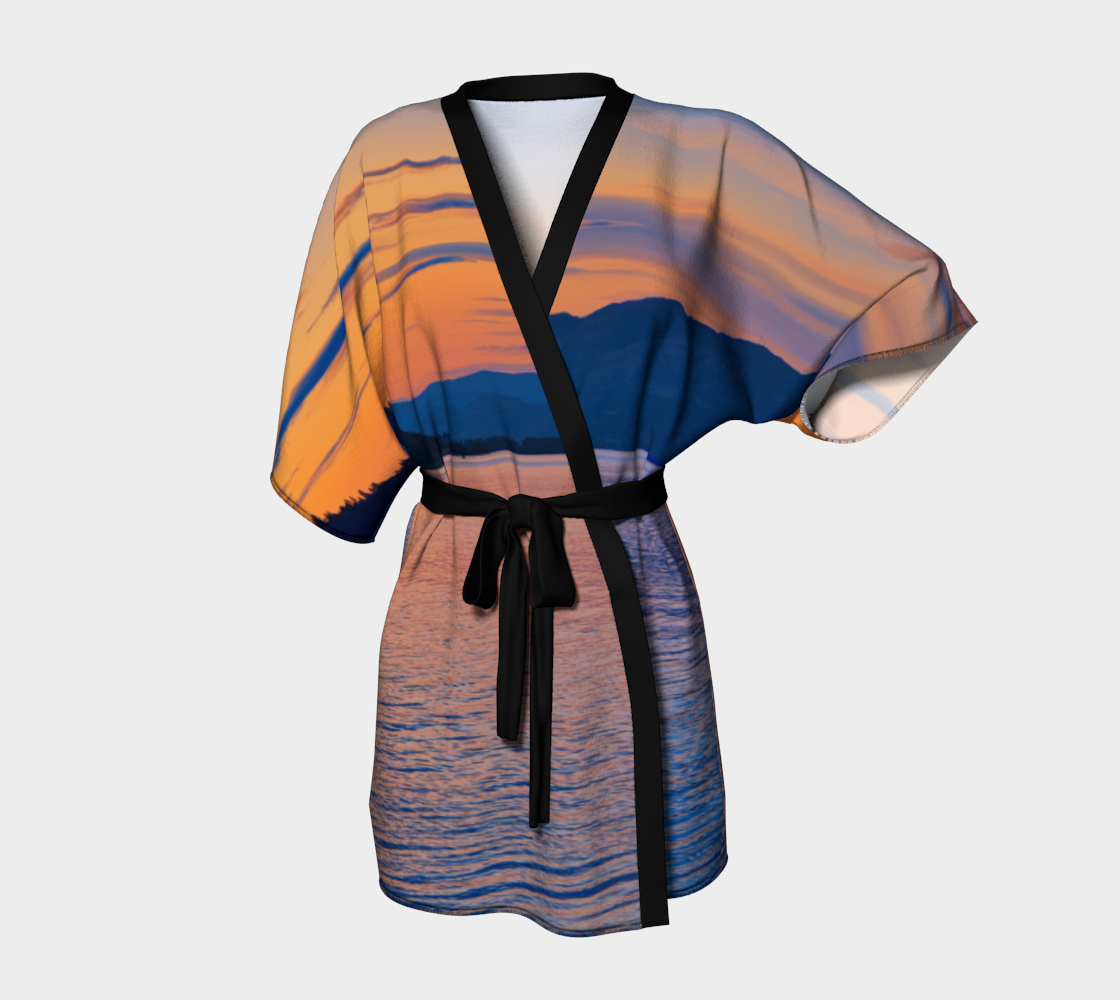 Kimono Robe - Penticton Okanagan Lake Sunset