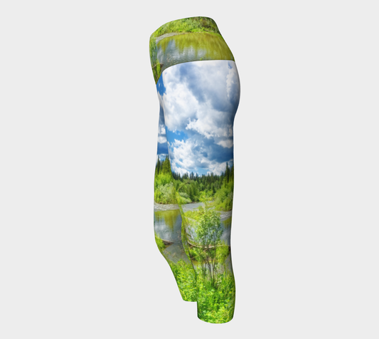 Women's Yoga Capris - Fish Creek Park Votier's Flats