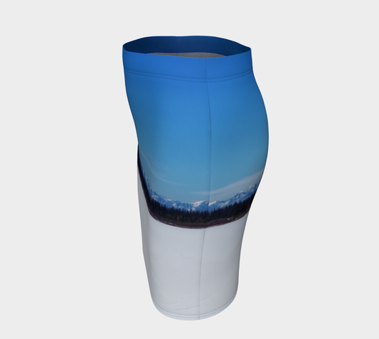 Women's Fitted Skirt - Glenmore Reservoir Winter