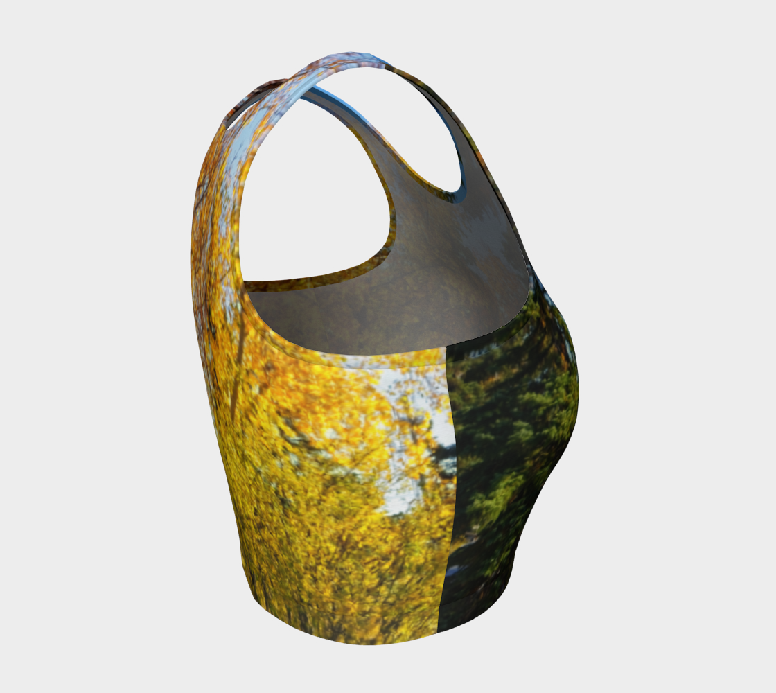 Women's Athletic Crop Top - Calgary in the Fall