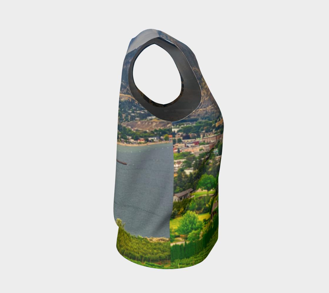 Women's All-Over Loose Long Tank Top - Penticton Munson Mountain
