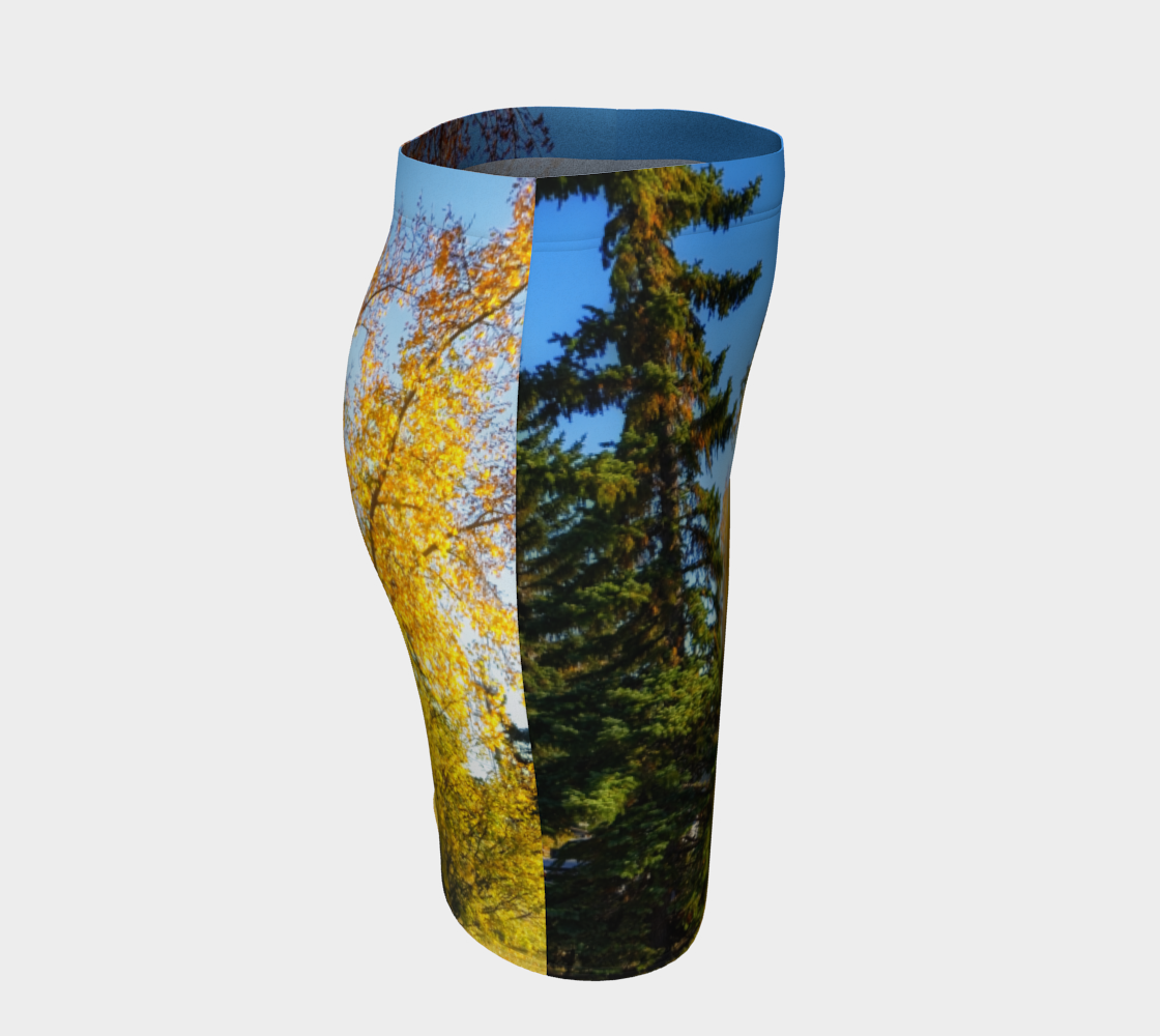 Women's Fitted Skirt - Calgary in the Fall