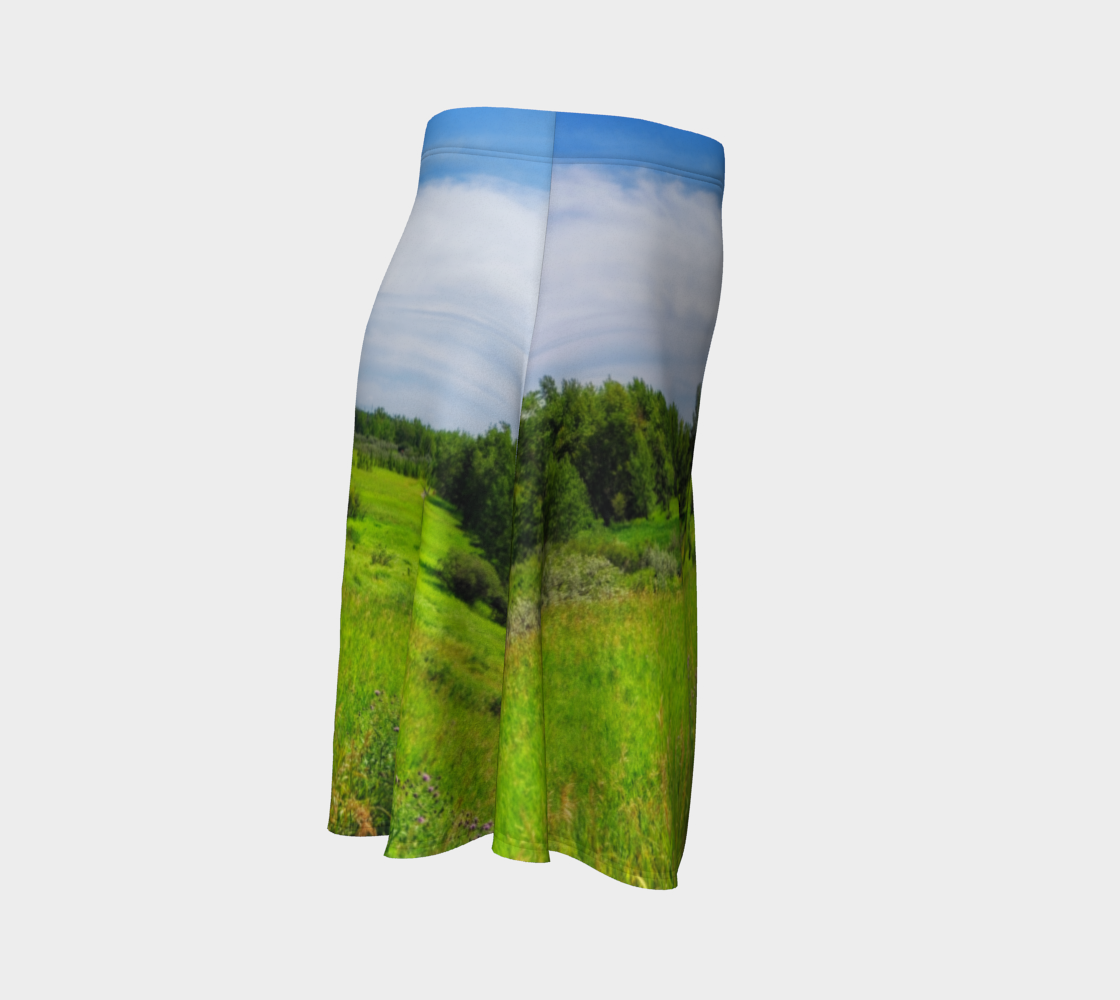 Women's Flare Skirt - Fish Creek Park Votier's Flats Meadow