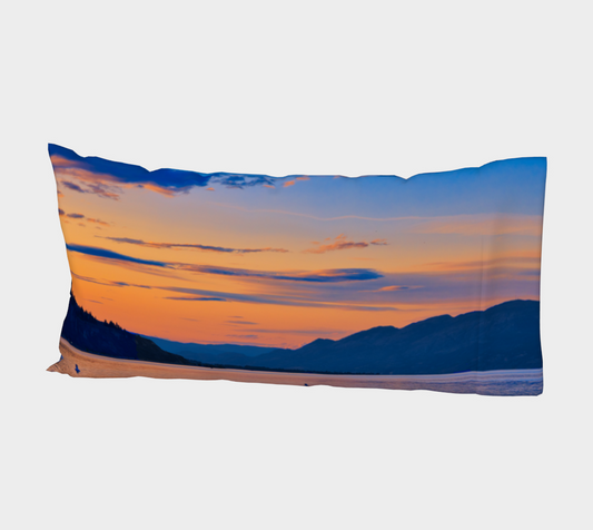 Bed Pillow Sleeve - Penticton Okanagan Lake Sunset